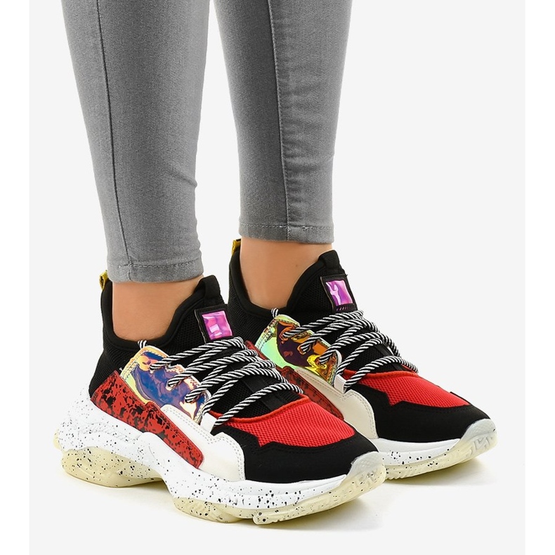 Černé sportovní tenisky se systémem B0-211 bílý černá červené šedá 1 Černé sportovní tenisky se systémem B0-211 bílý černá červené šedá 1