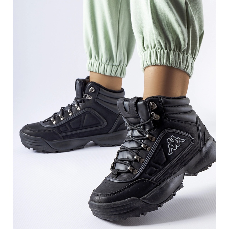 Černé vysoké teplé boty Kappa 242968 Shivoo černá 1