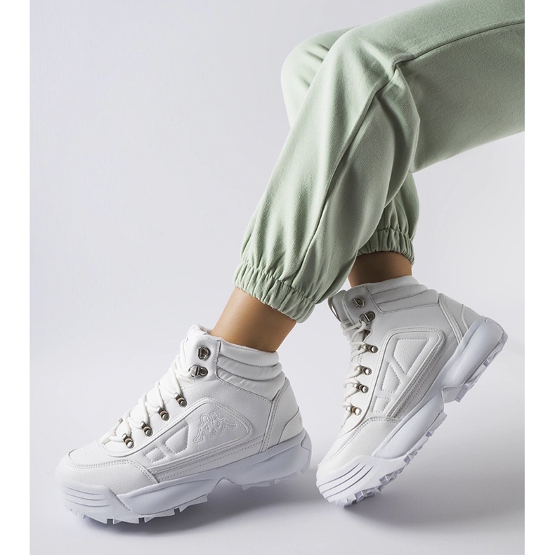 Bílé vysoké teplé boty Kappa 242968 Shivoo bílý 1