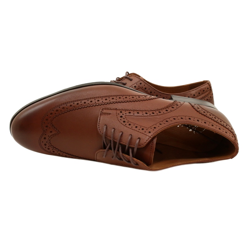 Olivier Společenská obuv Brogues brown 617 hnědý 7