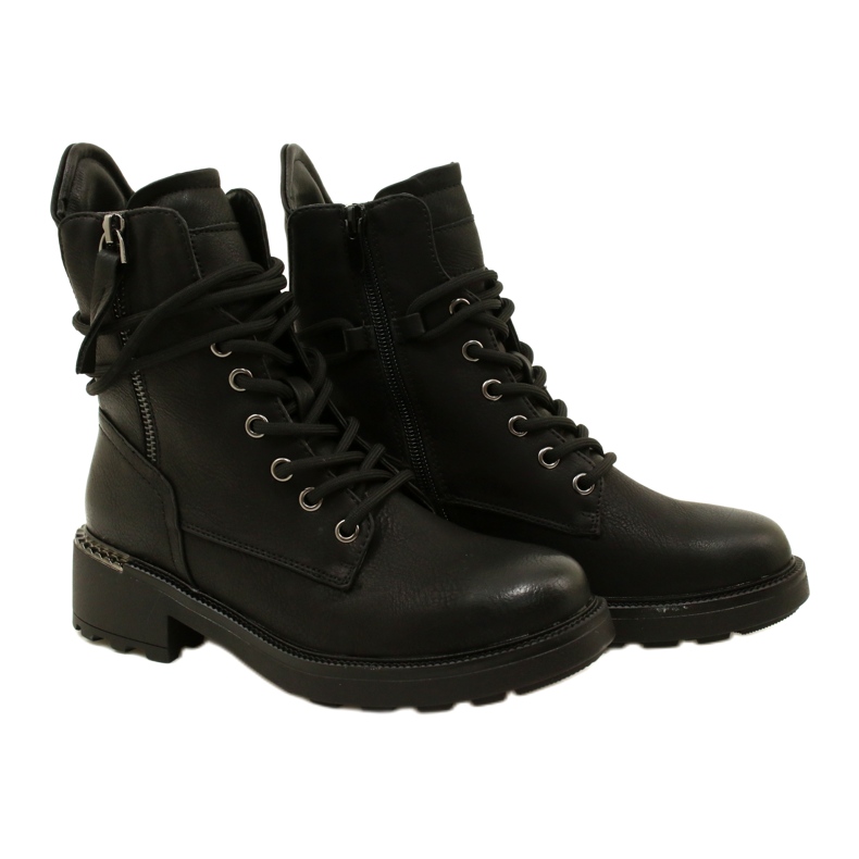 Evento Dámské vysoké boty se zipem černé 21BT35-4226 černá 5