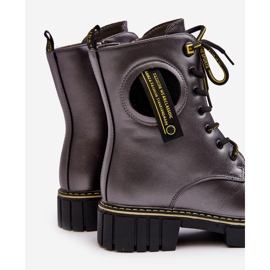 News Dětské zateplené traperské boty šedé Iomare šedá 1