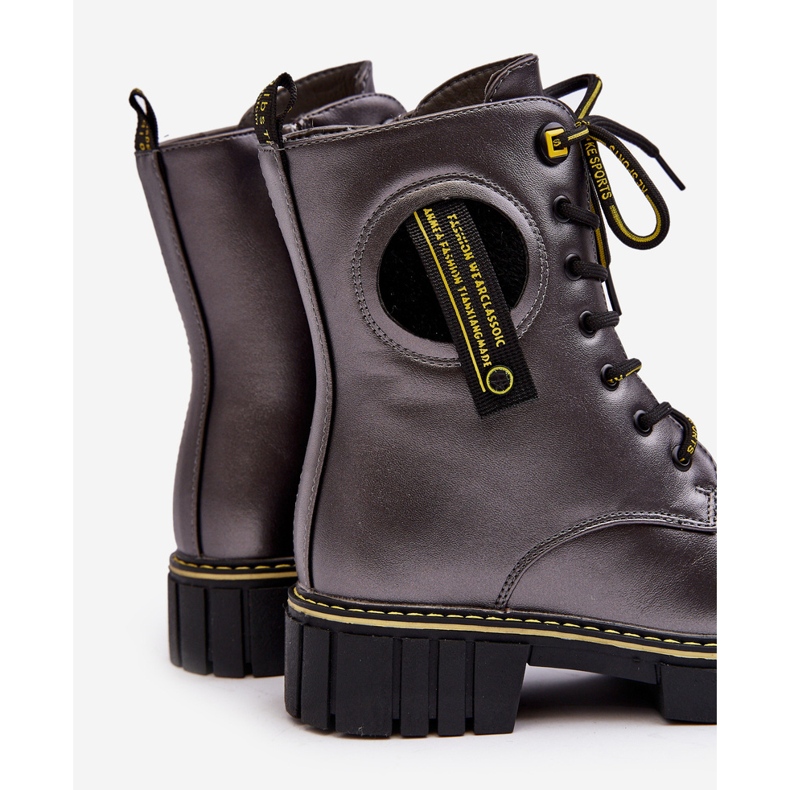 News Dětské zateplené traperské boty šedé Iomare šedá 1