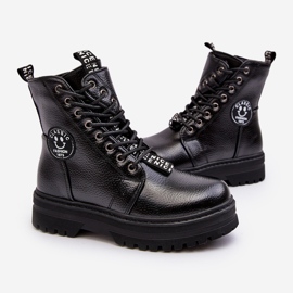 News Dětské zateplené Trapper Boots Black Conley černá 1