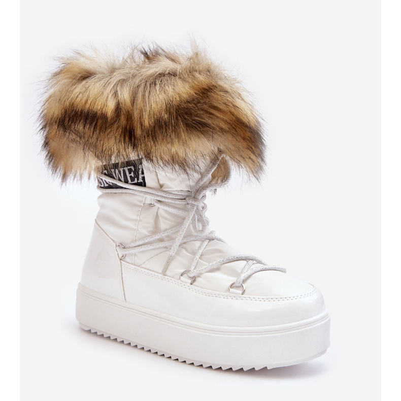 Dámské šněrovací sněhule bílé Santero bílý 1