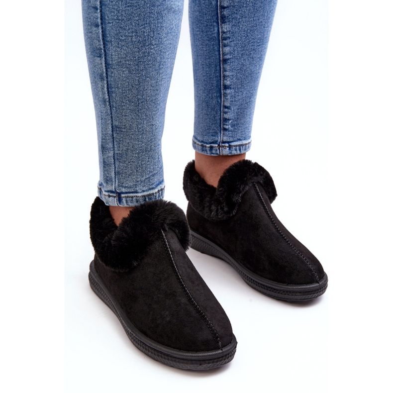 Černé dámské nízké boty do sněhu Pilani s kožíškem černá 2