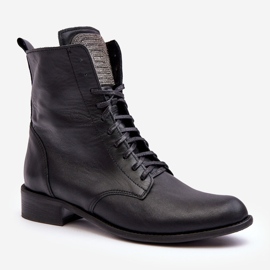 Kožené dámské kotníkové boty Nicole 2848 Black černý 1