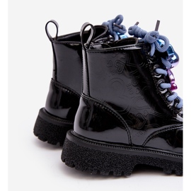 Miss Dětské patentované zateplené kozačky s ozdobou, černý Bunnyjoy černá 1