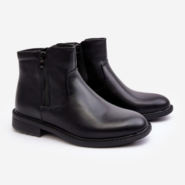 Pánské nízké kozačky na zip Black Brosta černá 1
