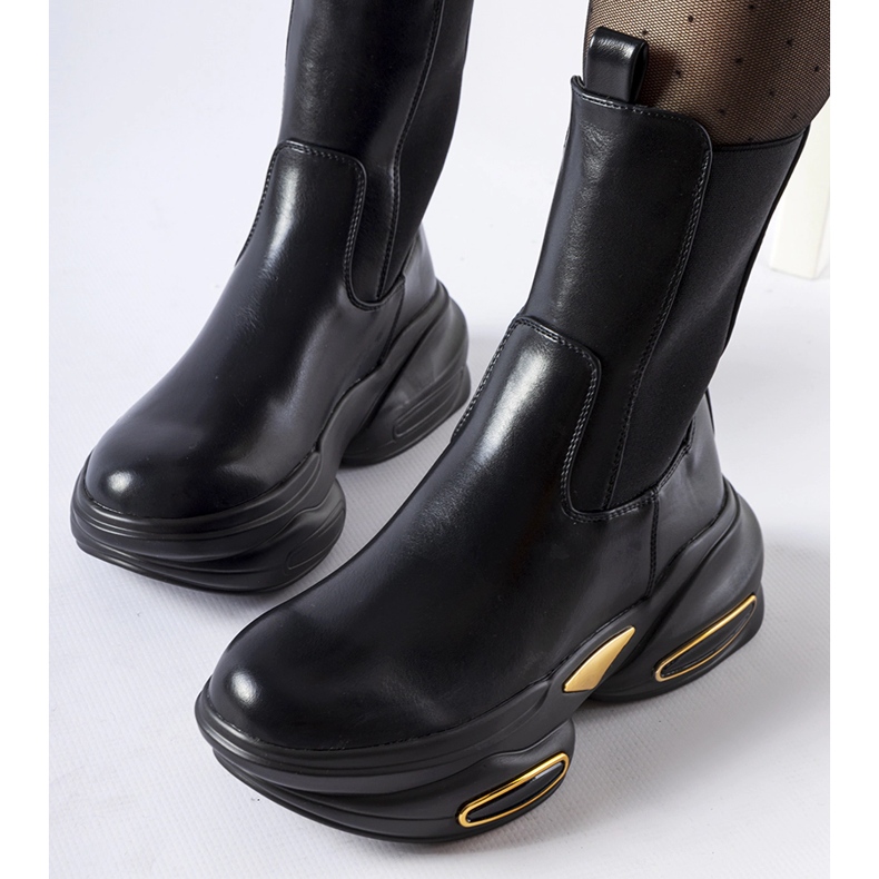 Big Star Černé masivní nazouvací kotníkové boty Sant'Egidio černá 2