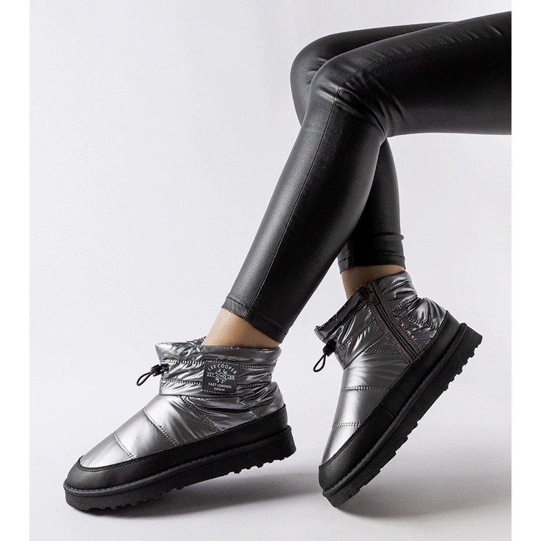 Šedé sněhule Lee Cooper LCJ-23-44-1966L stříbro 1