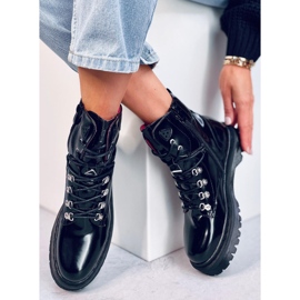 Černé šněrovací boty Kari černý 2