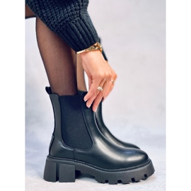 Vysoké Chelsea boty od Rumer Black černý 2