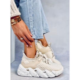 Ponožkové sportovní boty Indu Beige béžový 1 Ponožkové sportovní boty Indu Beige béžový 1