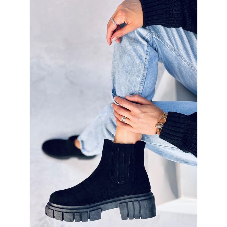 Dámské boty značky Leigh Black značky Jodhpur černá 1