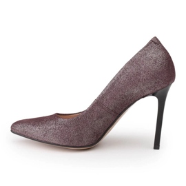 Marco Shoes Burgundské jehličí na vysokém podpatku z pravé kůže červený 2