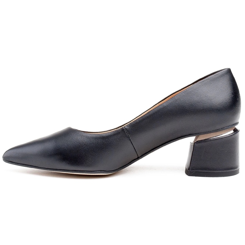 Marco Shoes Černé lodičky 1424P Marco zlato v patě černý 2
