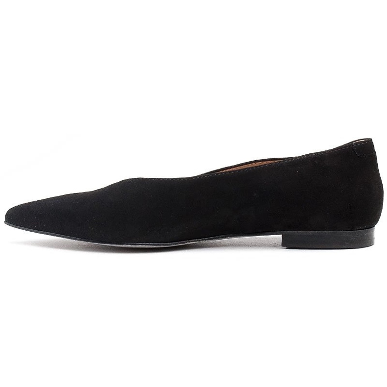 Marco Shoes Přírodní semišové černé balerínky černý 2