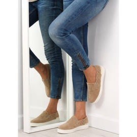 Semišové slip-on tenisky 7103 Beige béžový 2