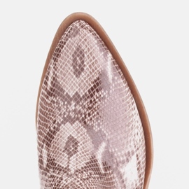 Marco Shoes Boty z přírodní kůže s výstřihem do V. béžový hnědý 6