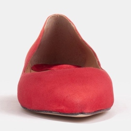Marco Shoes Dámské balerínky s nízkými boky červený 2