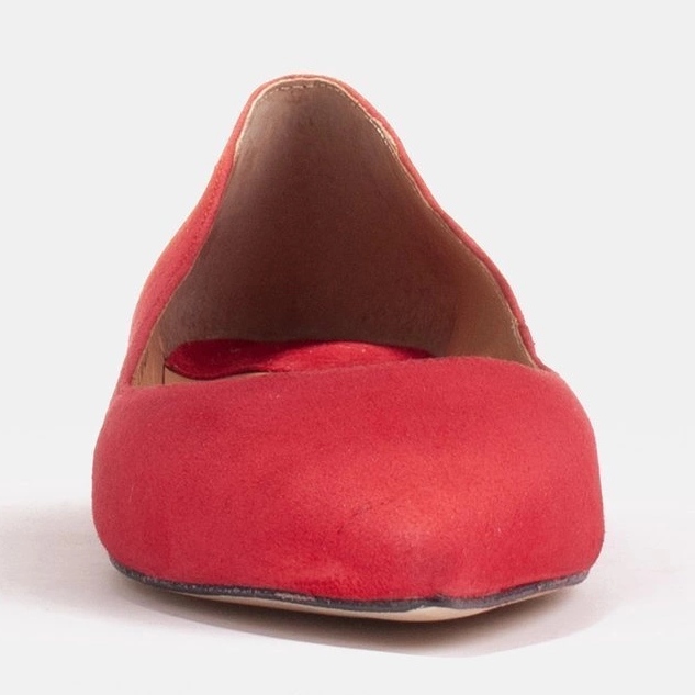 Marco Shoes Dámské balerínky s nízkými boky červený 2