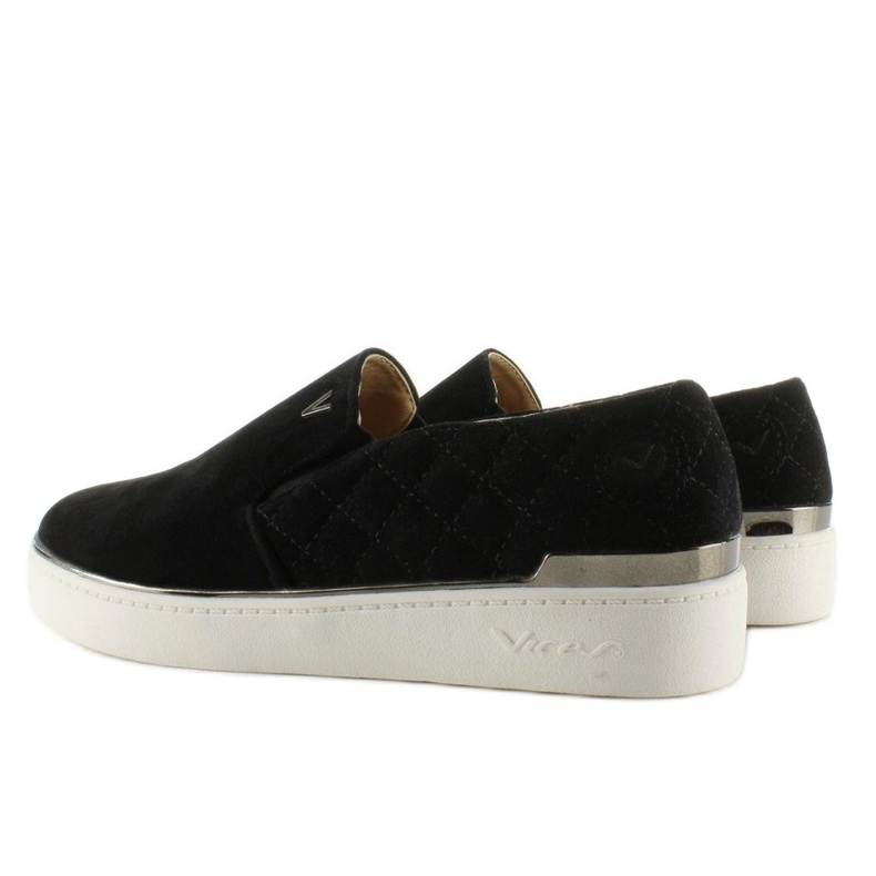 Semišové slip-on tenisky 7103 Black černý 1