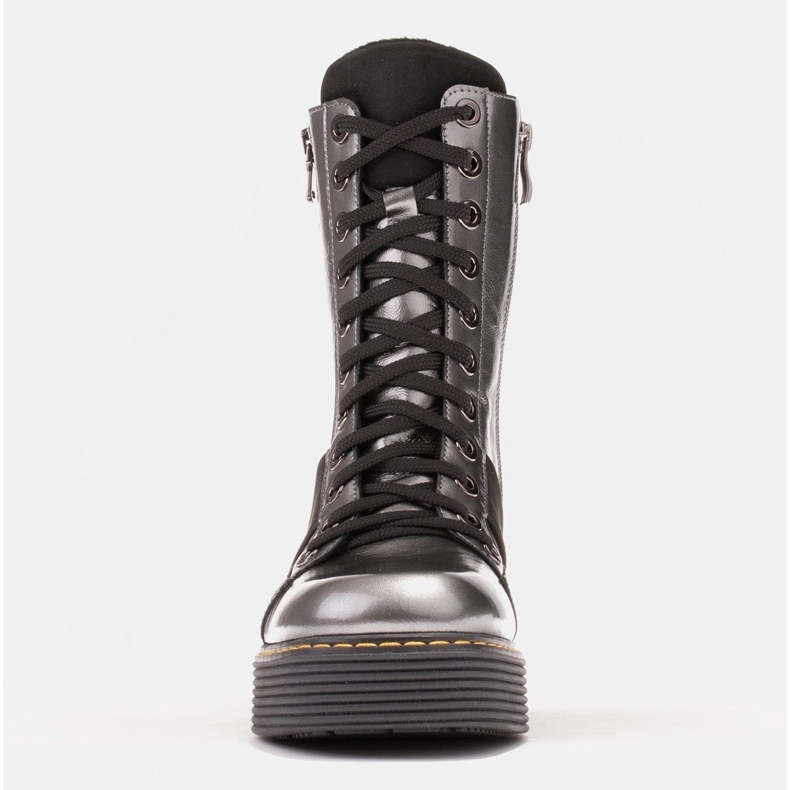 Marco Shoes Paola šněrovací boty šedá 1