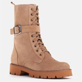 Marco Shoes Šněrovací boty na lehké podrážce 2118B béžový 1