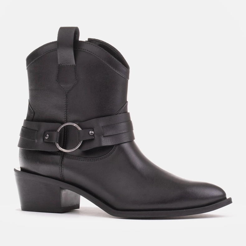 Marco Shoes Kovbojské boty Kaja s ozdobným páskem černý 1