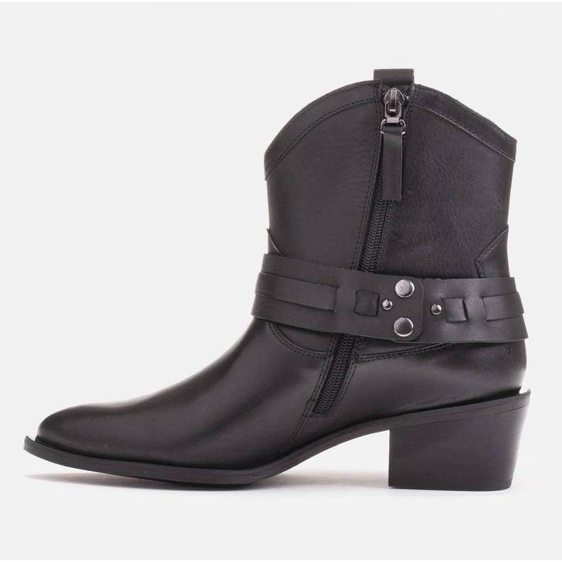 Marco Shoes Kovbojské boty Kaja s ozdobným páskem černý 2