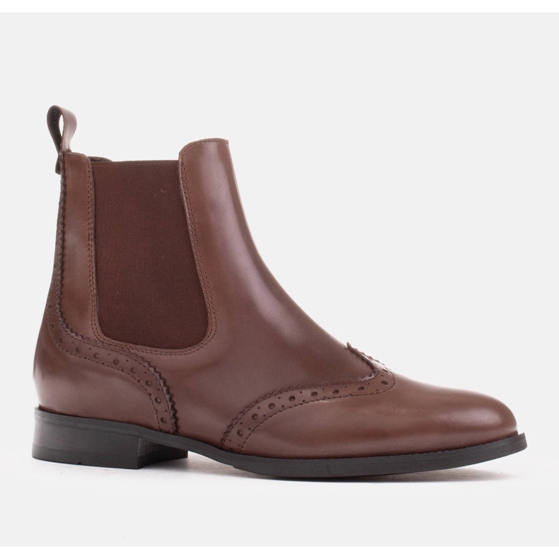 Marco Shoes Nazouvací Chelsea boty Beatle hnědý 1