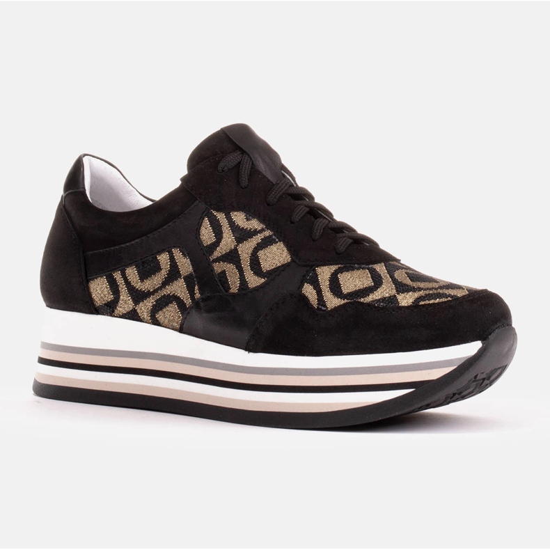Marco Shoes Tenisky se silnou podrážkou z přírodního semiše 2228P-1285-041-001-1 černý 1