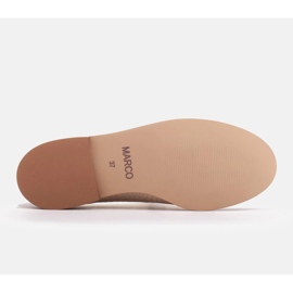 Marco Shoes Šněrovací embosované kožené jazzové boty 2225P-1284-001-1 béžový 2