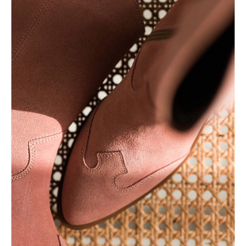 Marco Shoes Růžové boty z přírodního semiše růžový 1