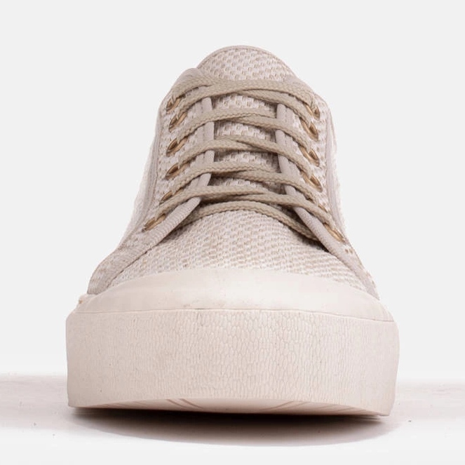 Marco Shoes Látkové tenisky se zlatou nití béžový 1