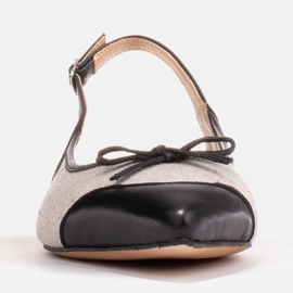Marco Shoes Sandály v kombinaci přírodní kůže a látky černý 2