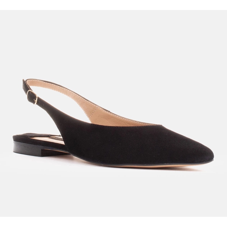 Marco Shoes Černé přírodní semišové sandály černý 1