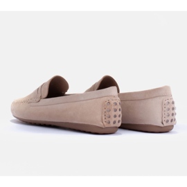 Marco Shoes Klasické mokasíny vyrobené z měkkého semiše béžový 3