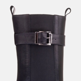 Marco Shoes Vysoké kozačky s širokou gumou černá 1