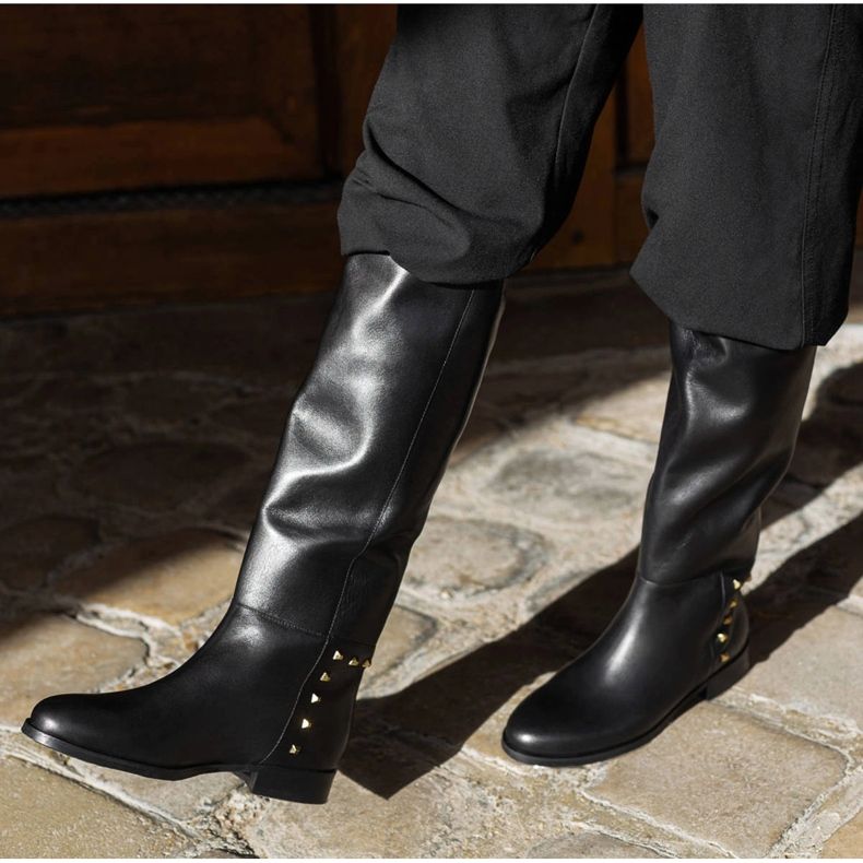 Marco Shoes Jezdecké boty s cvočky černá 1 Marco Shoes Jezdecké boty s cvočky černá 1