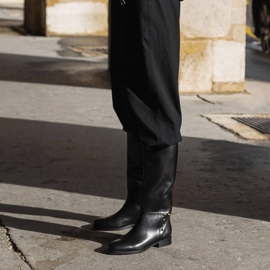 Marco Shoes Jezdecké boty s cvočky černý 2