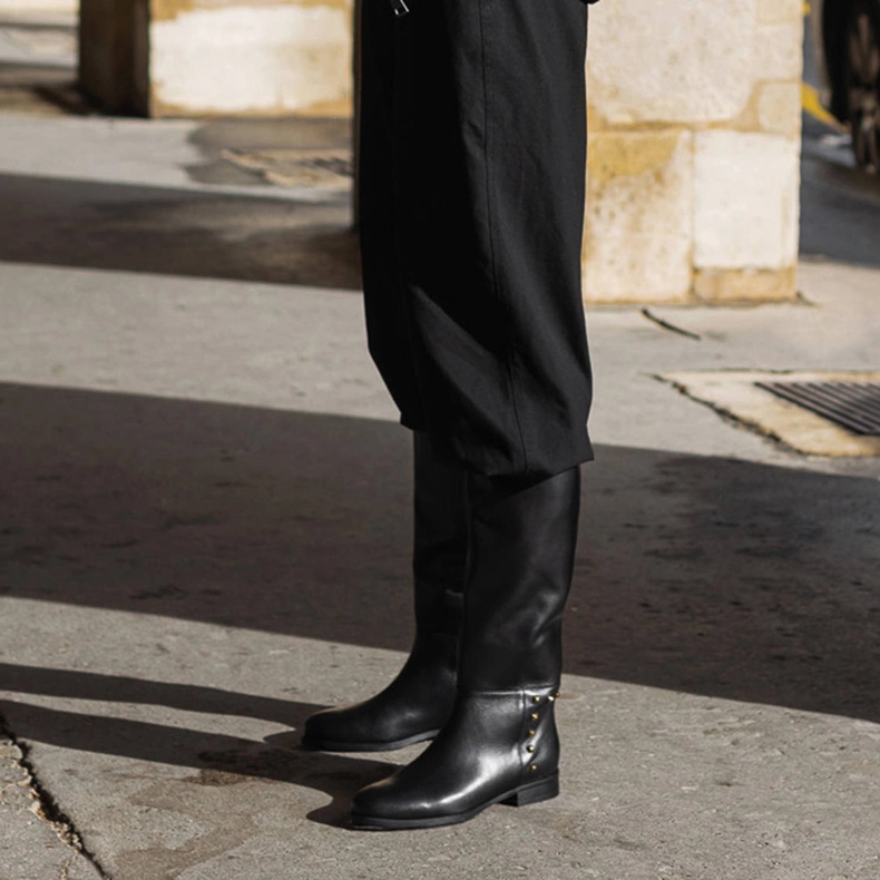 Marco Shoes Jezdecké boty s cvočky černý 2