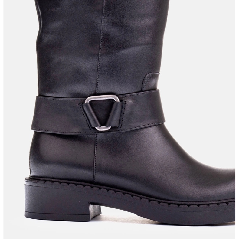Marco Shoes Kozačky se širším svrškem černý 1