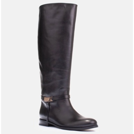 Marco Shoes Klasické kozačky se širším svrškem černý 1