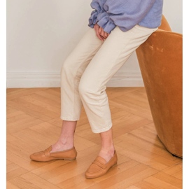 Marco Shoes Mokasíny bez podšívky hnědý 1