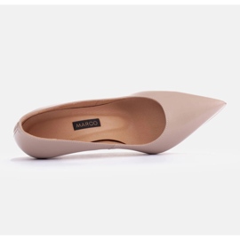 Marco Shoes Podpatky z kůže Nappa béžový 1