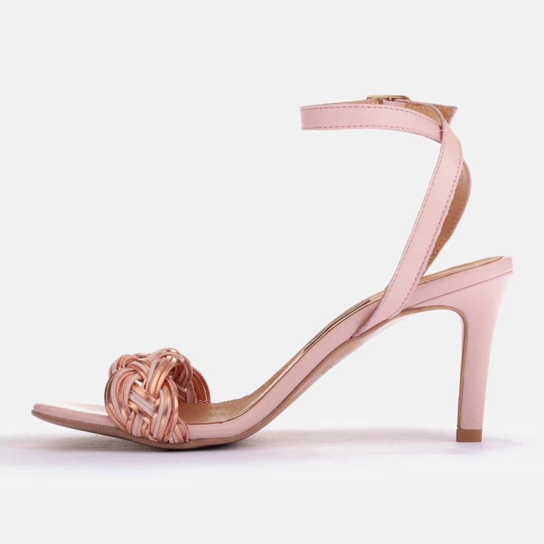 Marco Shoes Sandály s copánkovým páskem růžový 2