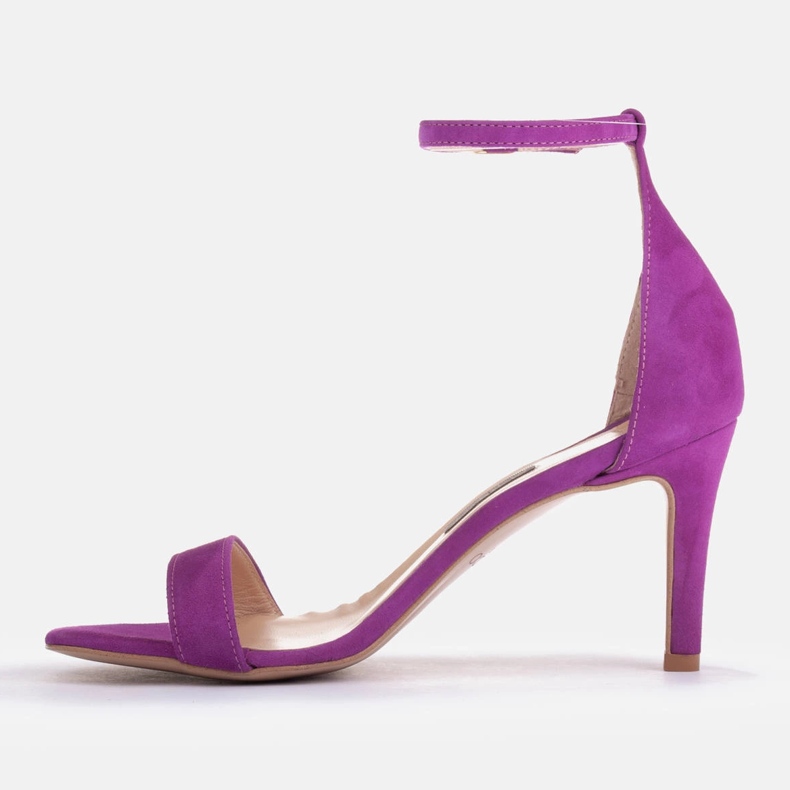 Marco Shoes Elegantní sandály vyrobené z přírodního semiše fialová 1