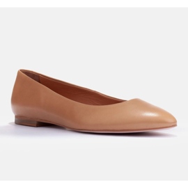 Marco Shoes Baleríny z měkké kůže hnědý 1 Marco Shoes Baleríny z měkké kůže hnědý 1